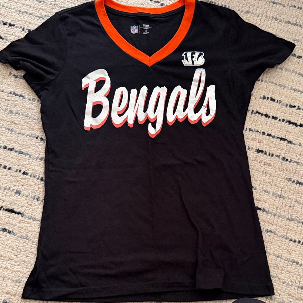 5- NFL Bengals Orange Short Sleeve Tee - Picture 7 of 7